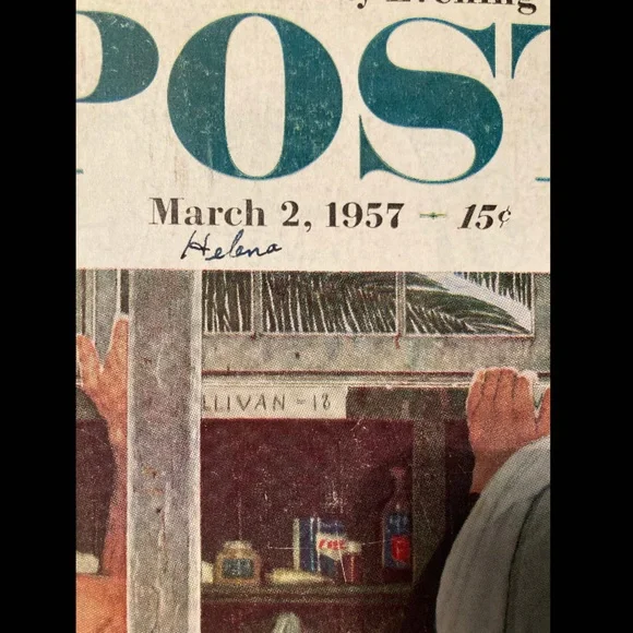 An Original"The Saturday EveningPost" Magazine 1957